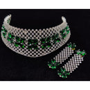 Manisha Jewellery American Diamond Designer Choker Necklace Set