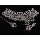 Manisha Jewellery American Diamond Designer Choker Necklace Set