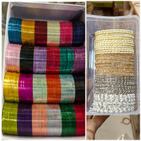 Manisha Jewellery Royal Look Multicolor Austrian Stone And Pearl Bangles Set