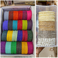 Manisha Jewellery Royal Look Multicolor Austrian Stone And Pearl Bangles Set