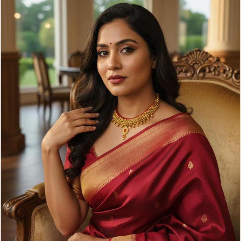 Manisha Jewellery Pota Stone Golden Beads Necklace