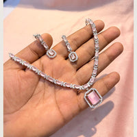 Manisha Jewellery Premium  American Diamond Designer Necklace Set