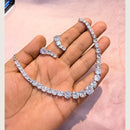Manisha Jewellery Premium  American Diamond Designer Necklace Set