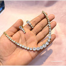 Manisha Jewellery Premium  American Diamond Designer Necklace Set
