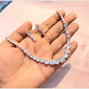 Manisha Jewellery Premium  American Diamond Designer Necklace Set