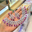 Manisha Jewellery Premium  American Diamond Designer Necklace Set