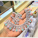 Manisha Jewellery Premium  American Diamond Designer Necklace Set