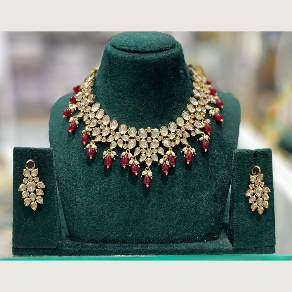 Manisha Jewellery Royal Polki Kundan Stone And Beads Necklace Set