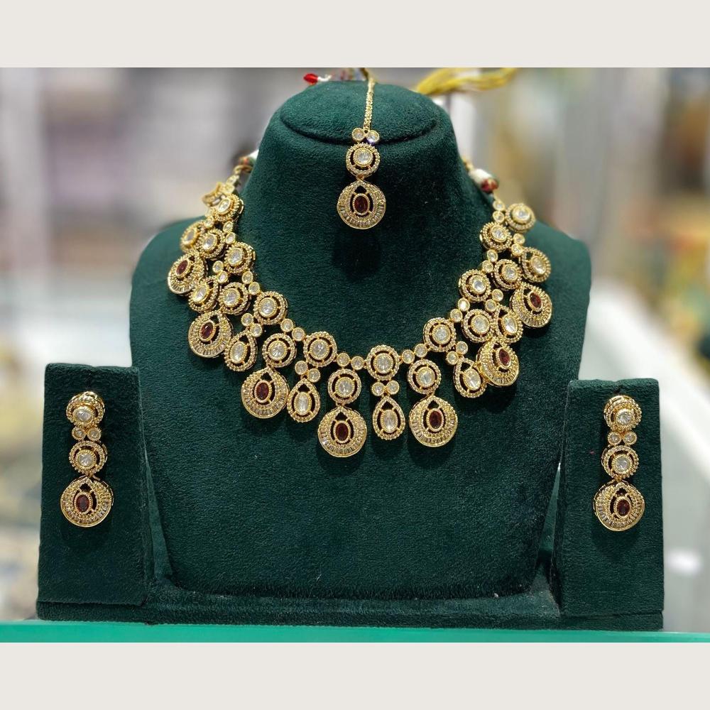 Manisha Jewellery Royal Polki Kundan Stone Necklace Set