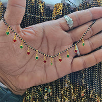 Manisha Jewellery Minimalist Stylish Crystal Stone Black Beads Mangalsutra 