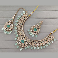 Manisha Jewellery Glam Pota Stone Pearl And Beads Designer Necklace Set