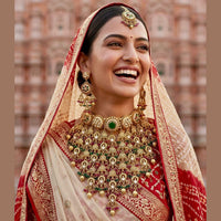 Manisha Jewellery Royal Ethnic Pota Stone Pearl And Beads Choker Necklace Set
