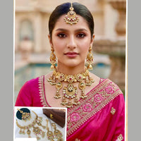 Manisha Jewellery Traditional Pota Stone Pearl And Beads Choker Necklace Set