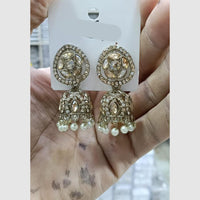 Manisha Jewellery Grand Crystal Stone Austrian Stone With Pearl Jhumki Earrings 