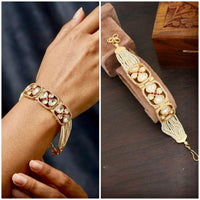 Manisha Jewellery Premium Polki Kundan Austrian Stone Adjustable Bracelet