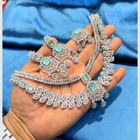 Manisha Jewellery Stylish American Diamond Designer Necklace Set