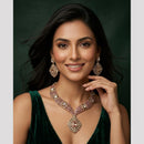 Manisha Jewellery Grand Polki Kundan And American Diamond Party Wear Necklace Set