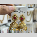 Manisha Jewellery Grand Pota Stone With Pearl Jhumki Earrings