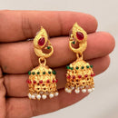 Manisha Jewellery Grand Pota Stone With Pearl Jhumki Earrings