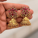 Manisha Jewellery Grand Pota Stone With Pearl Jhumki Earrings