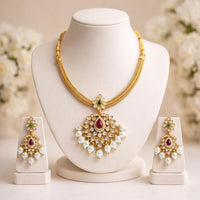 Manisha Jewellery Trendy Pota Stone And Beads Necklace Set