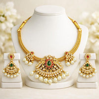 Manisha Jewellery Trendy Pota Stone And Beads Necklace Set