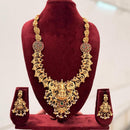 Manisha Jewellery Trendy Pota Stone And Pearl Temple Long Necklace Set