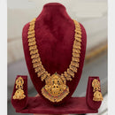 Manisha Jewellery Trendy Pota Stone And Pearl Temple Long Necklace Set