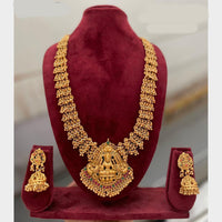 Manisha Jewellery Trendy Pota Stone And Pearl Temple Long Necklace Set