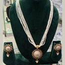 Manisha Jewellery Trendy Pota Stone  Pearl Long Necklace Set