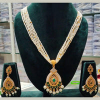 Manisha Jewellery Trendy Pota Stone  Pearl Long Necklace Set