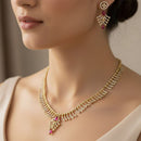 Manisha Jewellery Royal Crystal Stone Statement Necklace Set