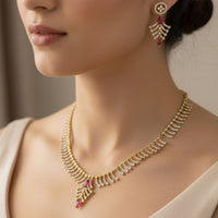Manisha Jewellery Royal Crystal Stone Statement Necklace Set