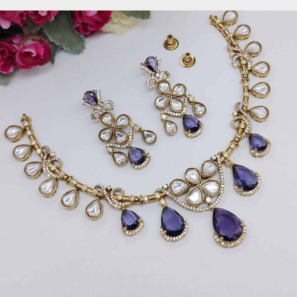 Manisha Jewellery Royal Crystal Stone Statement Necklace Set