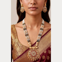 Manisha Jewellery Premium Pota Stone And Pearl Necklace Set