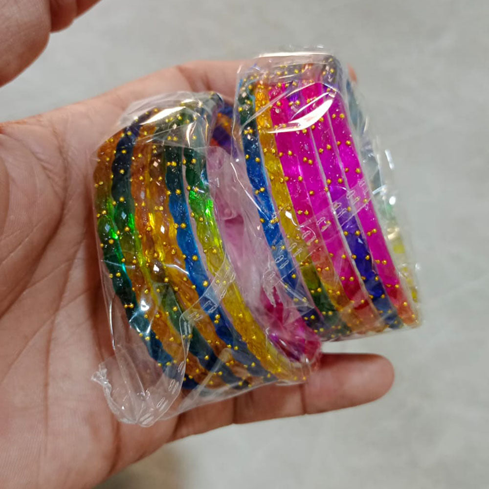 Manisha Jewellery Ethnic Raindrop Glass Bangles Set