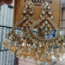 Manisha Jewellery Shiny Austrian Stone And Pearl Dangler Earrings