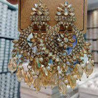 Manisha Jewellery Shiny Austrian Stone And Pearl Dangler Earrings