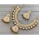 Manisha Jewellery Royal Pota Stone And Pearl Meenakari Necklace Set