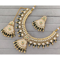 Manisha Jewellery Royal Pota Stone And Pearl Meenakari Necklace Set