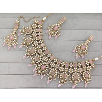 Manisha Jewellery  Royal Pota Stone And Pearl Necklace Set