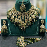 Manisha Jewellery Sparkling Crystal Necklace And Pearl Necklace Set