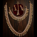 Manisha Jewellery Luxury Pota Stone And Austrian Pearl Double Necklace Set