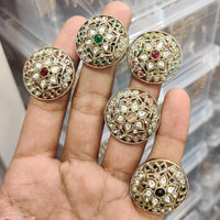 Manisha Jewellery Pota Stone And Austrian Stone Statement Ring for Women