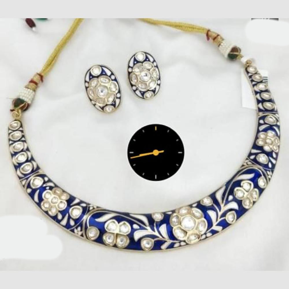 Manisha Jewellery Gold Plated Polki Kundan And Meenakari Necklace Set