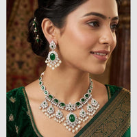 Manisha Jewellery Royal Pota Stone And Pearl Necklace Set