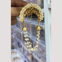 Manisha Jewellery Elegant Pota Stone And Pearl Hair Pins For Bridal , Festive  