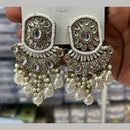 Manisha Jewellery Designer Crystal Stone And Pearl Danglers Earrings