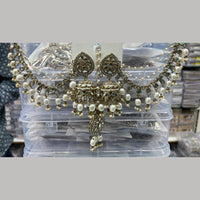 Manisha Jewellery Grand Mirror Beads Jhumki Earrings With Maangtikka