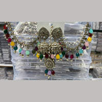 Manisha Jewellery Grand Mirror Beads Jhumki Earrings With Maangtikka